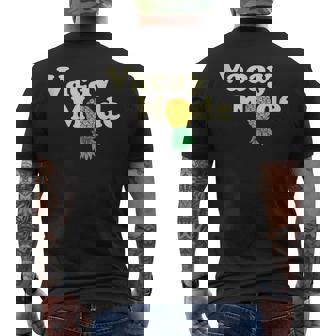 Upside Down Pineapple Vacay Mode Vacation Swinger Men's T-shirt Back Print - Monsterry