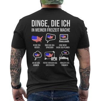 Usa Dinge In Meiner Freizeit Mache T-Shirt mit Rückendruck - Geschenkecke