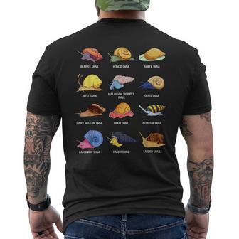 Various Cartoon Snails T-Shirt mit Rückendruck - Geschenkecke