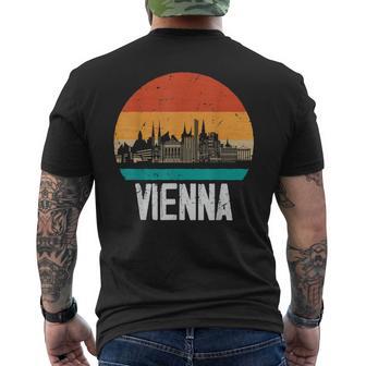 Vienna Austria Retrointage Sunset Skylineienna T-Shirt mit Rückendruck - Geschenkecke