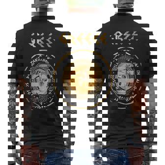 Villes De La Grèce Antique Symbole Hoplite Grec T-shirt imprimé au dos - Cadeauxyz