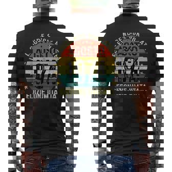 Vintage 1974 Anni 50 Le Leggende Sono Nate A Agosto 1974 T-shirt da uomo con stampa posteriore - Novitaregali