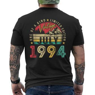 Vintage 30 Year Old July 1994 30Th Birthday Men's T-shirt Back Print - Monsterry DE