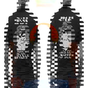 Vintage Bruh This Is Some Boo Sheet Ghost Halloween Men Men's T-shirt Back Print - Monsterry
