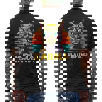 Vintage Cat Karma Men's T-shirt Back Print - Thegiftio UK