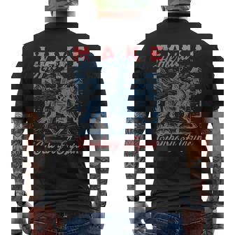 Vintage Cowboys Make America Again Western Fourth Of July Men's T-shirt Back Print - Thegiftio UK