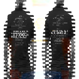 Vintage Estilo Retro Rottweiler Camiseta Hombre Estampado Espalda - Regaloses