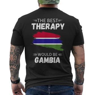 Vintage Gambia Die Beste Therapie Wäre Gambia T-Shirt mit Rückendruck - Geschenkecke