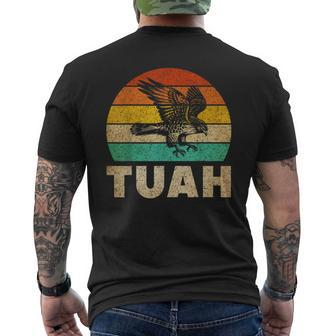 Vintage Hawk Tuah Hilarious Joke Adult Humor Gag Meme Men's T-shirt Back Print - Monsterry UK