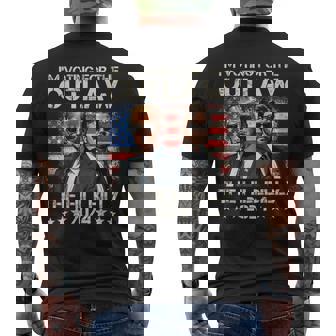 Vintage I'm Voting For The Outlaw And The Hillbilly 2024 Men's T-shirt Back Print | Mazezy