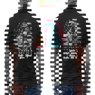 Vintage It's A Bad Day To Be A Beer Racoon Drink Beer Men's T-shirt Back Print - Monsterry