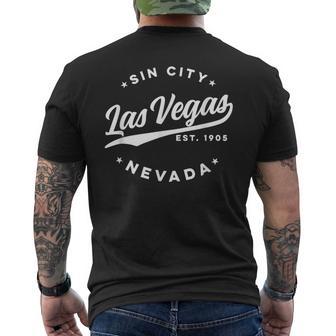 Vintage Lasegas Sin City Nevada Text T-Shirt mit Rückendruck - Geschenkecke