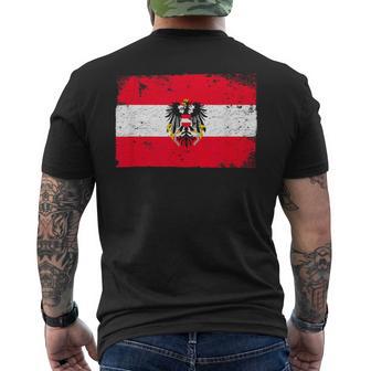 Vintage Österreich Flagge T-Shirt mit Rückendruck - Seseable