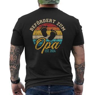 Vintage Retro Bördert Zum Opa 2024 T-Shirt mit Rückendruck - Geschenkecke