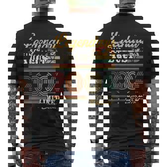 Vintage Rétro Cadeau Anniversaire 20 Ans Nés En Août 2004 T-shirt imprimé au dos - Cadeauxyz