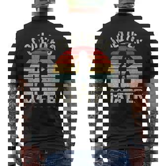 Vintage Retro Old Lives Matter Elderly Men's Back Print T-Shirt - Monsterry
