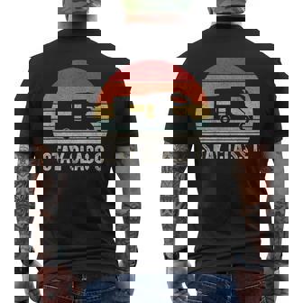 Vintage Retro Rv Stay Class C Camping Camper Men's T-shirt Back Print - Monsterry