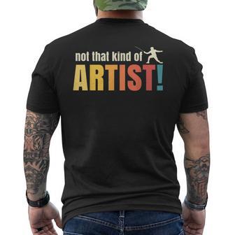 Vintage Swordmanship Fencing Sport Fencer Swordplay Duel Men's Back Print T-Shirt - Monsterry