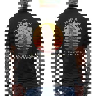 Vintage Tawny Owl My Spirit Animal Is a Tawny Owl Lover Men's Back Print T-Shirt - Monsterry
