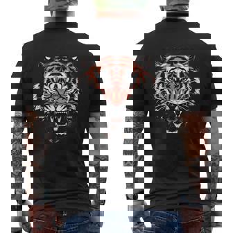 Vintage Tiger Face Vintage Tiger Men's T-shirt Back Print - Thegiftio