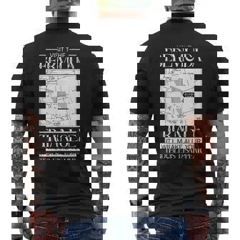 Visita Il Triangolo Delle Bermuda Water Ocean Triangle T-shirt da uomo con stampa posteriore - Novitaregali