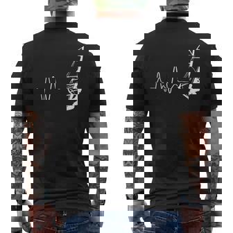 Voile Windsurf Battement De Coeur Windsurf Planche Àoile T-shirt imprimé au dos - Cadeauxyz