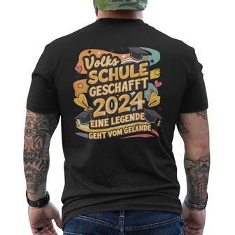 Volksschule Geschafft 2024 Eine Legende Gehtom Gelände German Langu T-Shirt mit Rückendruck - Seseable