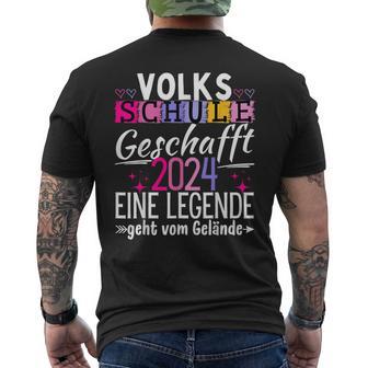 Volksschule Geschafft Abschlussolksschule 2024 T-Shirt mit Rückendruck - Seseable