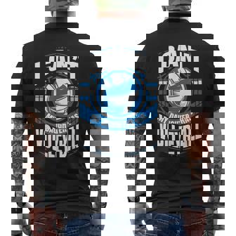 Volleyball Father Volleyball Dad Men's T-shirt Back Print - Monsterry