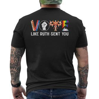 Vote Like Ruth Sent You Uterus Feminist Lgbt Men's T-shirt Back Print - Monsterry AU