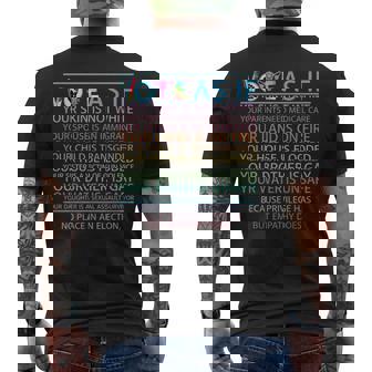 Vote As If Your Skin Is Not White Human's Rights Men's T-shirt Back Print - Thegiftio UK
