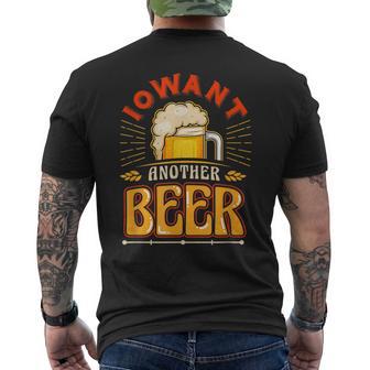 I Want Another Beer Iowa I Love Iowa Pride Men's T-shirt Back Print - Monsterry