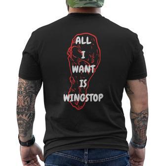 All I Want Is Wingstop Apparel Men's T-shirt Back Print - Thegiftio UK