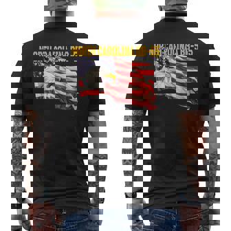 Warship USS North Carolina BB-55 Battleship Veterans Father Men's Back Print T-Shirt - Monsterry