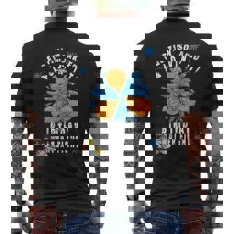 Water Balloon Birthday Party Water Fight Vintage Men's T-shirt Back Print - Monsterry