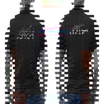 Weaponized Autism Disco Style 80S Aesthetic Meme Men's T-shirt Back Print - Thegiftio UK