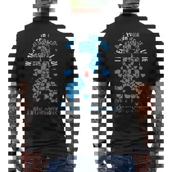 I Wear Blue For Someone I Love Type 1 Diabetes Awareness Day Men's T-shirt Back Print - Monsterry