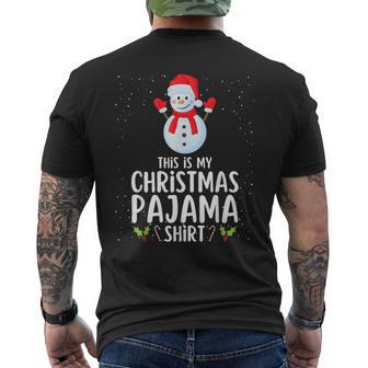 Weihnachten Pyjama Schlafanzug Oberteil Schlaf T-Shirt mit Rückendruck - Geschenkecke