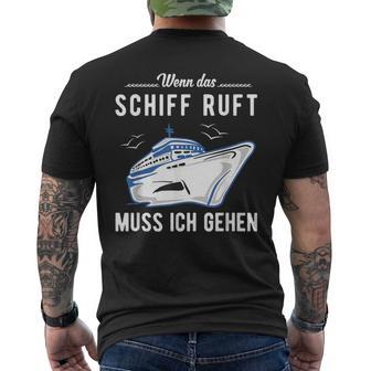 Wenn Das Schiff When The Ship T-Shirt mit Rückendruck - Seseable