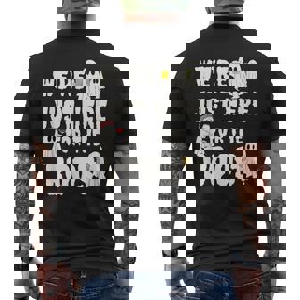 We're Just Here For The Boos Halloween Ghost Men's T-shirt Back Print - Thegiftio UK