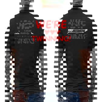 We'Re Twinning Mom Daughter Father Son Bestie Valentines Day Men's Back Print T-Shirt - Monsterry