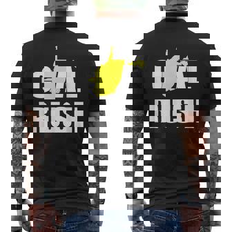 West Virginia Coal Rush With State Men's T-shirt Back Print - Seseable