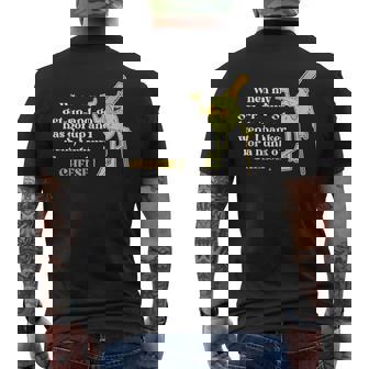 When My Get-Up-And-Go I Hanker For A Hunk O' Cheese Men's T-shirt Back Print - Thegiftio