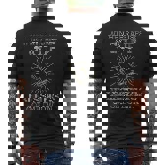 When Praises Go Up Blessings Come Down Bling Rhinestone God Men's T-shirt Back Print - Thegiftio UK
