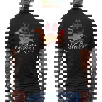 Wiener Dog Low Rider Dachshund Men's Back Print T-Shirt - Monsterry