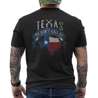 Wir Nennen 911 Texas State Image Nicht T-Shirt mit Rückendruck - Geschenkecke