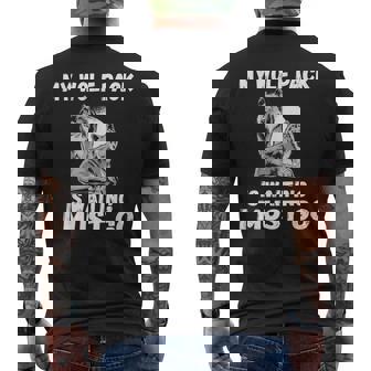 My Wolf Pack Is Waiting I Must Go Family Men's T-shirt Back Print - Monsterry