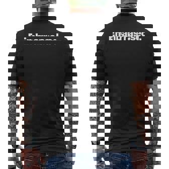 The Word Embarrassed A That Says Embarrassed Men's T-shirt Back Print - Thegiftio UK