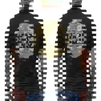 World Peace Needed Global Peace On Earth Retro Globe Vintage Men's T-shirt Back Print - Monsterry