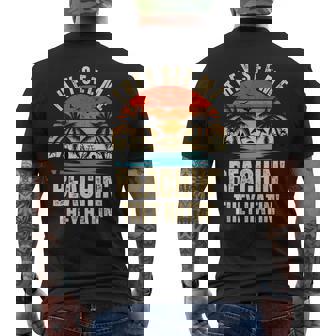 They See Me Beachin They Hatin Sunset Retro Novelty Men's T-shirt Back Print - Monsterry